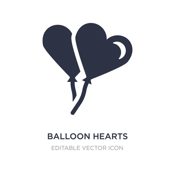 Ballon-Herzen-Symbol auf weißem Hintergrund. einfaches Element illustriert — Stockvektor