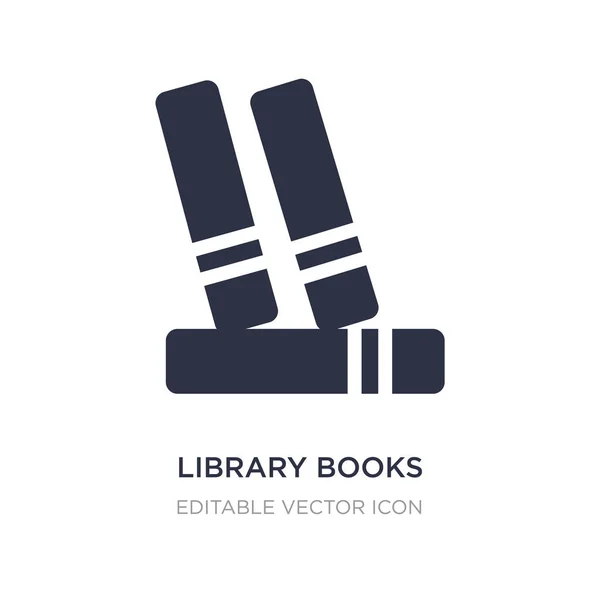 Bibliothek Bücher Symbol auf weißem Hintergrund. einfaches Element veranschaulichen — Stockvektor