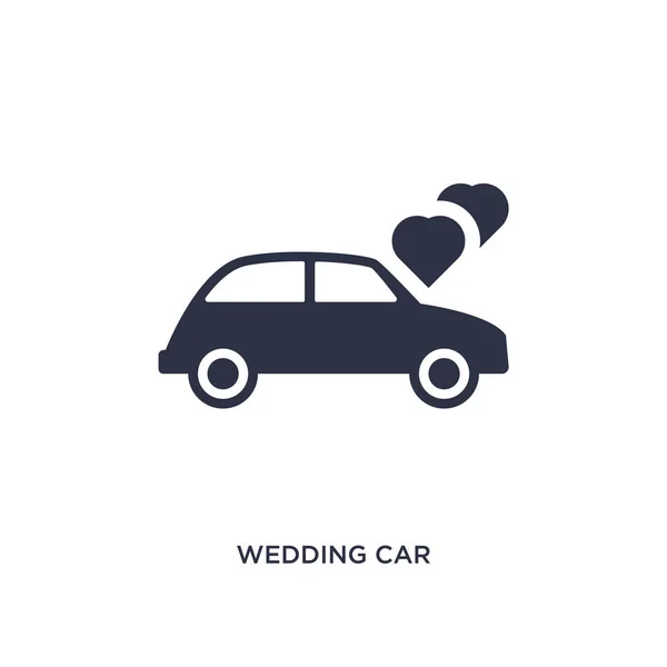 Wedding car icon on white background. Simple element illustratio — Stock Vector
