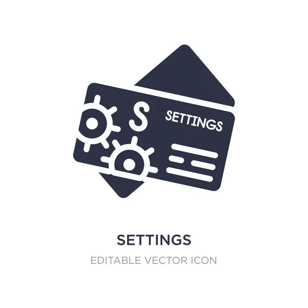 Configuración abstracta icono de la tarjeta de visita sobre fondo blanco. Simple. — Vector de stock