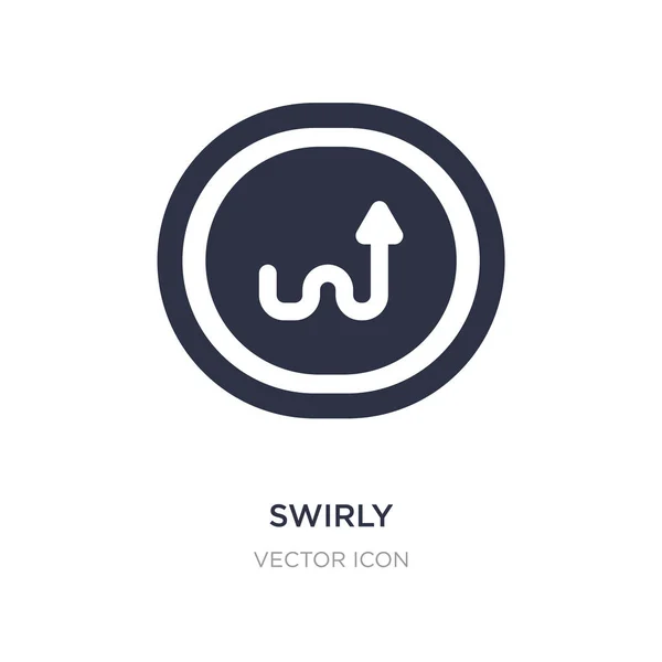 Swirly rabiscado ícone de seta no fundo branco. Elemento simples — Vetor de Stock