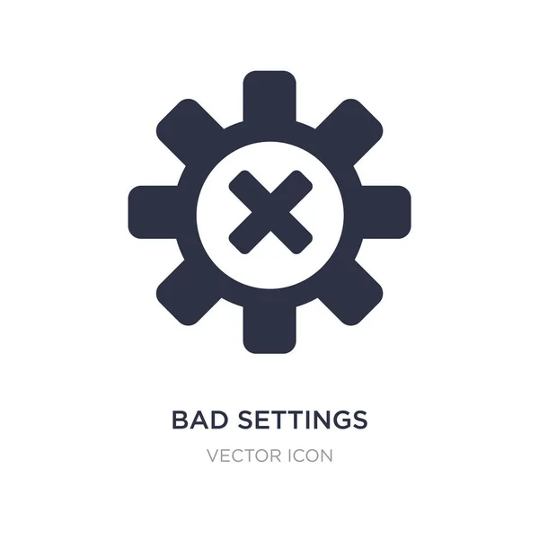 Schlechtes Einstellungssymbol auf weißem Hintergrund. einfaches Element illuati — Stockvektor