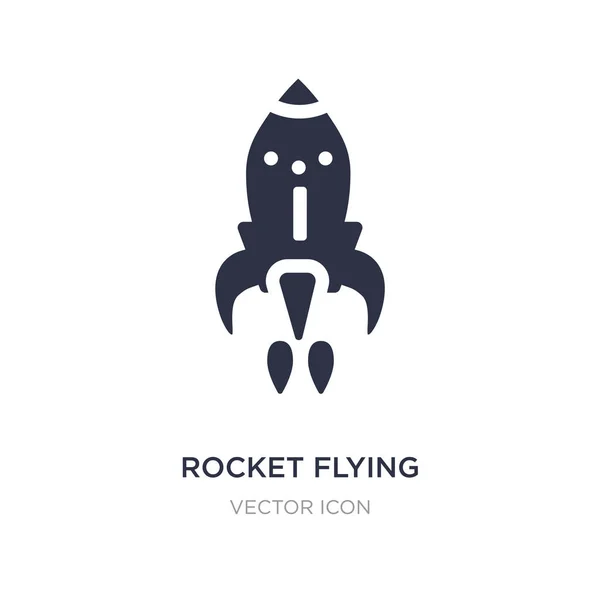 Rocket flying icon on white background. Simple element illustrat — Stock Vector