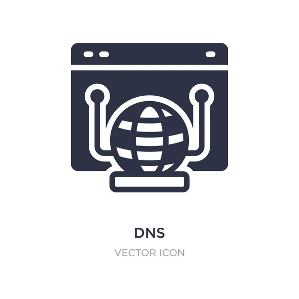 Dns icono sobre fondo blanco. Elemento simple ilustración de W — Vector de stock