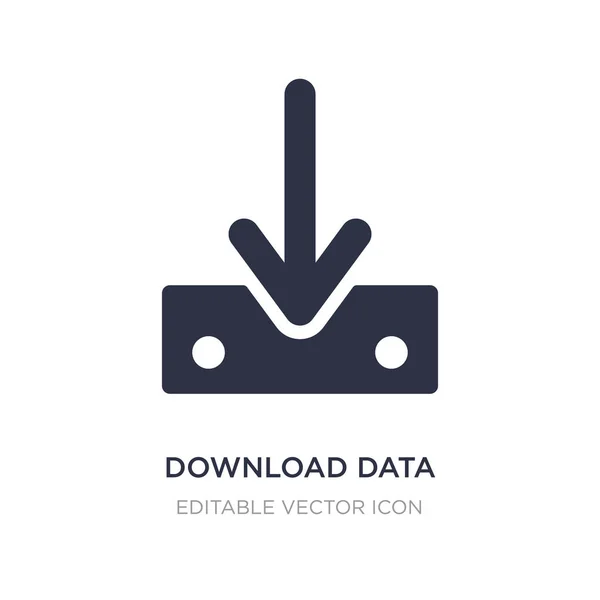 Ícone de dados de download no fundo branco. Elemento simples ilustrat — Vetor de Stock