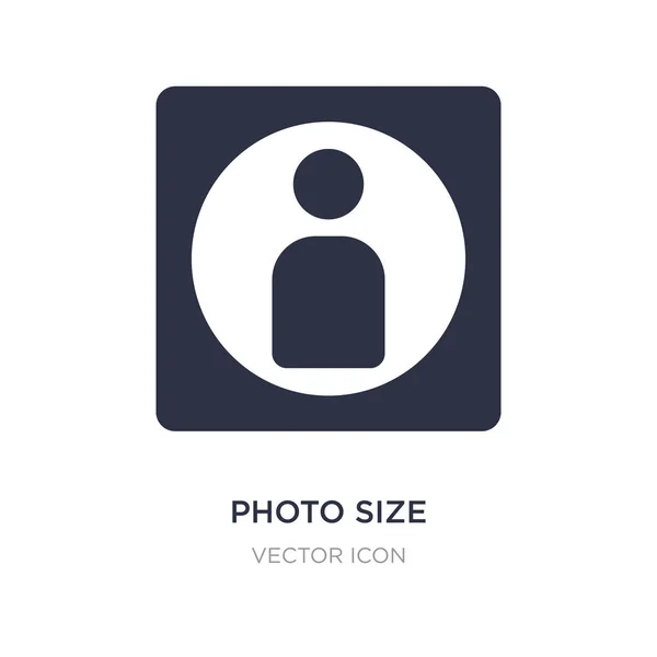 Photo size icon on white background. Simple element illustration — Stock Vector