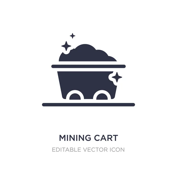 Mining cart icon on white background. Простой элемент иллюстрации — стоковый вектор