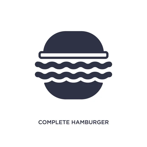 Icono de hamburguesa completa sobre fondo blanco. Elemento simple illu — Vector de stock