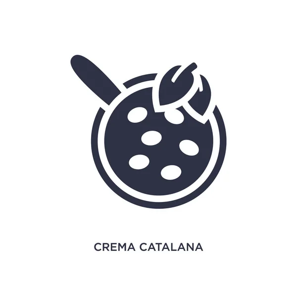 Ícone crema catalana no fundo branco. Elemento simples illustra —  Vetores de Stock