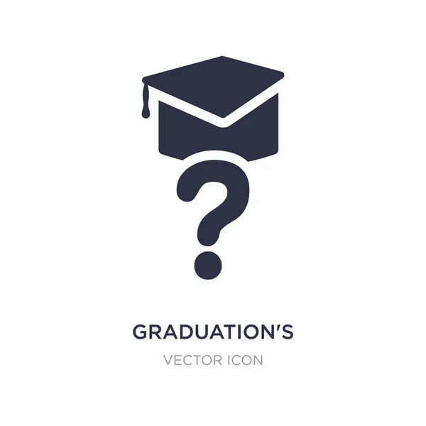Icône questions de la graduation sur fond blanc. Élément simple — Image vectorielle