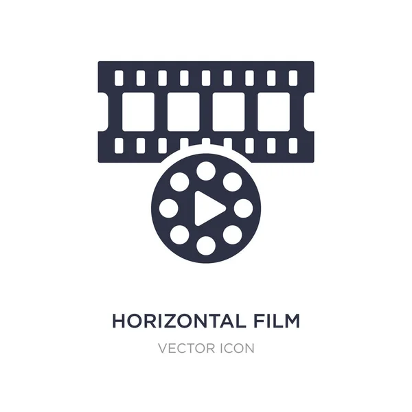 Icône de bande de film horizontale sur fond blanc. Élément simple i — Image vectorielle