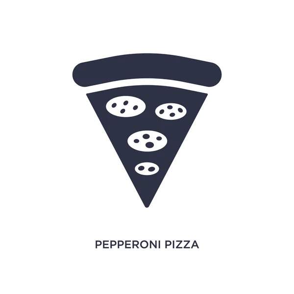 Ikona pizzy Pepperoni na białym tle. Prosty element ilustr — Wektor stockowy