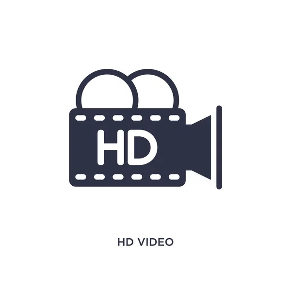 Ikona wideo HD na białym tle. Prosty element ilustracja f — Wektor stockowy