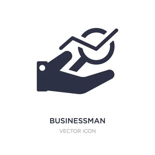 Businessman analysis icon on white background. Simple element il — Stock Vector