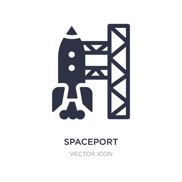 Icône de port spatial sur fond blanc. Illustration d'élément simple — Image vectorielle