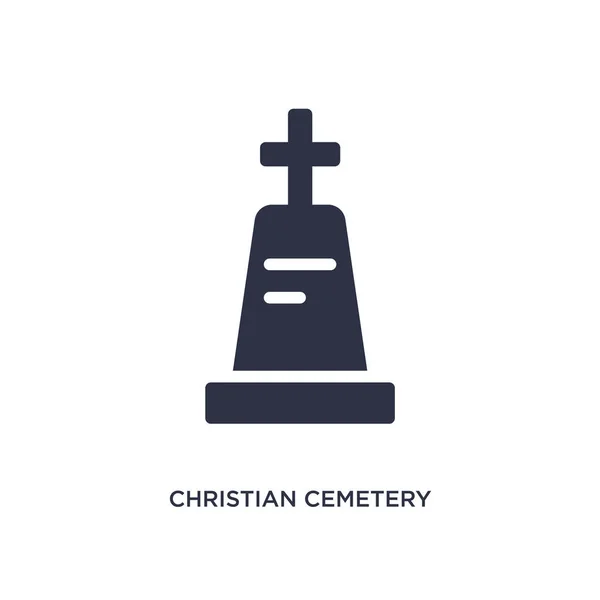 Икона христианского кладбища на белом фоне. Простой элемент illu — стоковый вектор