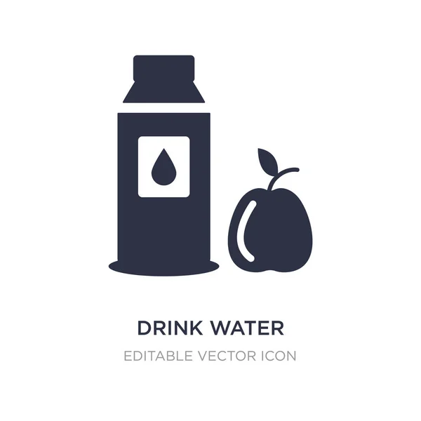 Boire icône de l'eau sur fond blanc. Illustration d'élément simple — Image vectorielle