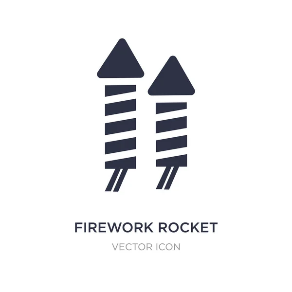 Иконка фейерверка ракеты на белом фоне. Простой элемент illustr — стоковый вектор