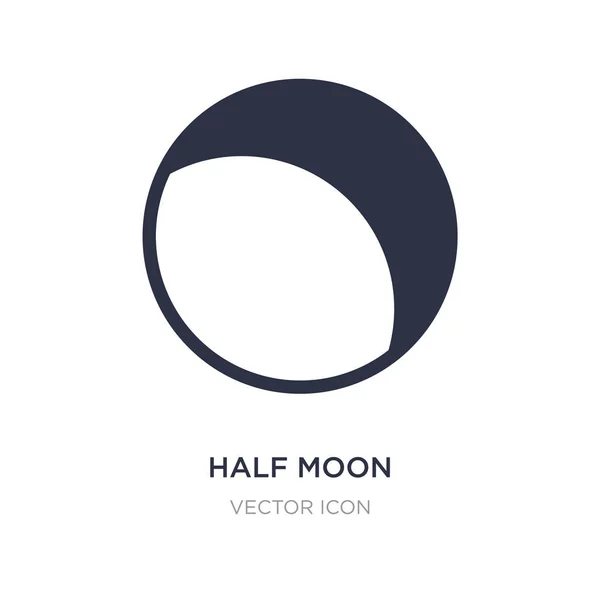 Half moon icon on white background. Simple element illustration — Stock Vector