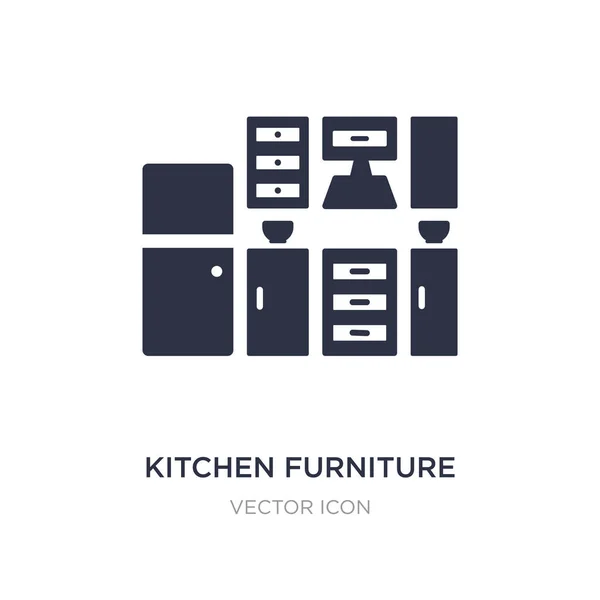 Ícone de mobiliário de cozinha no fundo branco. Elemento simples illus — Vetor de Stock