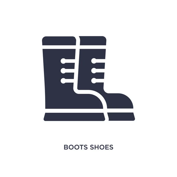 Boots shoes icon on white background. Simple element illustratio — Stock Vector