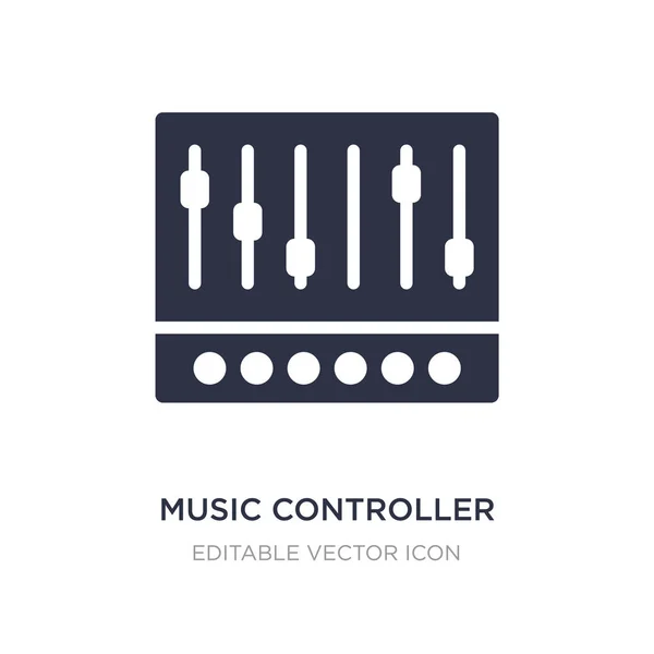 Icône contrôleur de musique sur fond blanc. Élément simple illust — Image vectorielle