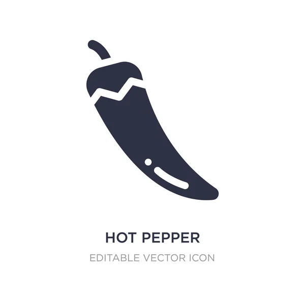 Hot pepper icon on white background. Simple element illustration — Stock Vector