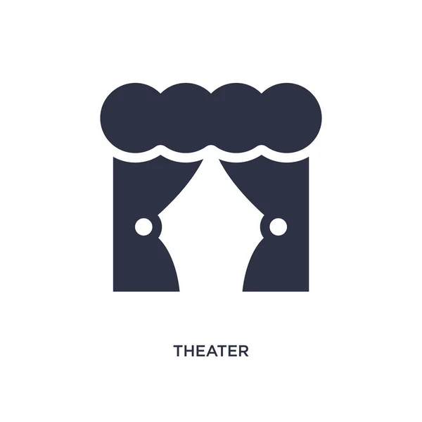 Icône de théâtre sur fond blanc. Illustration d'élément simple fr — Image vectorielle