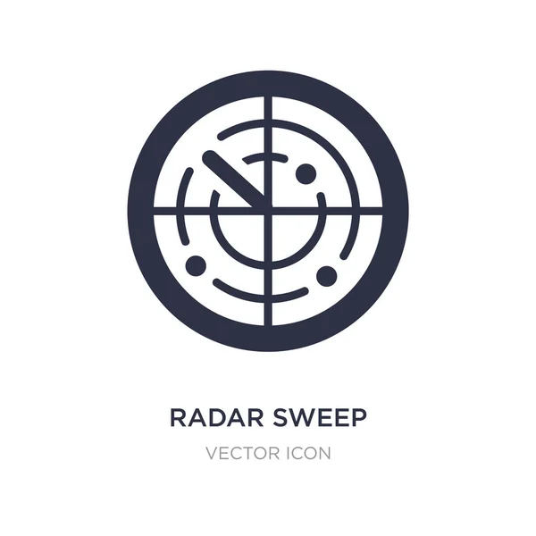 Radar sweep icon on white background. Simple element illustratio — Stock Vector