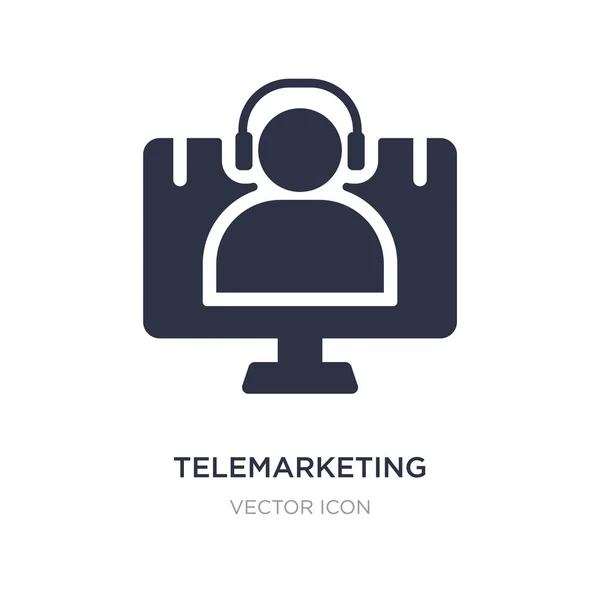 Icono de telemarketing sobre fondo blanco. Elemento simple illustrat — Vector de stock