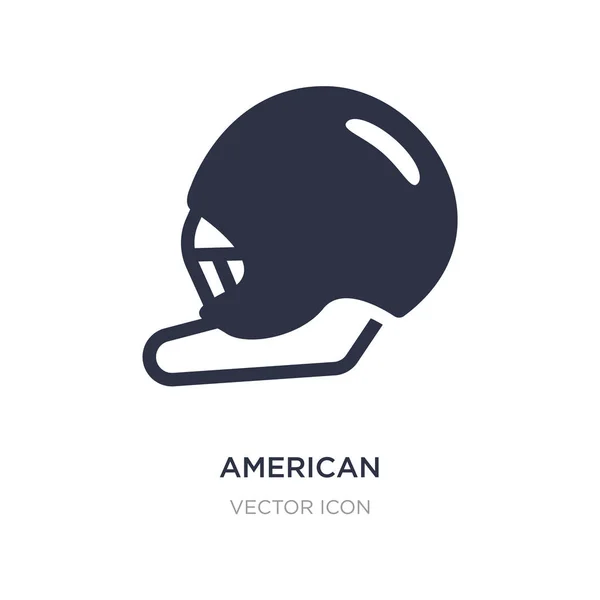 Икона американского футбольного шлема на белом фоне. Простые элемены — стоковый вектор