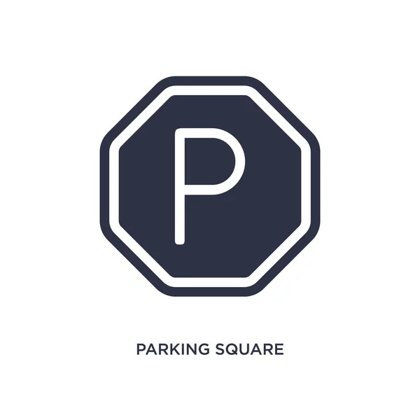 Parking square icon on white background. Simple element illustra — Stock Vector