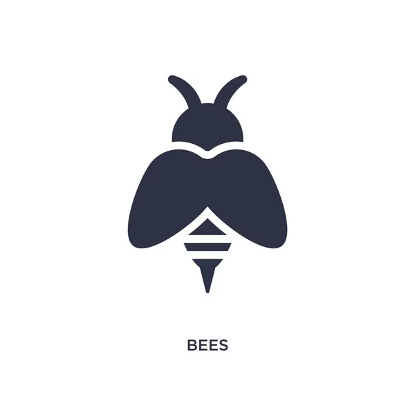 Pszczoły ikona na białym tle. Prosty element ilustracja z — Wektor stockowy