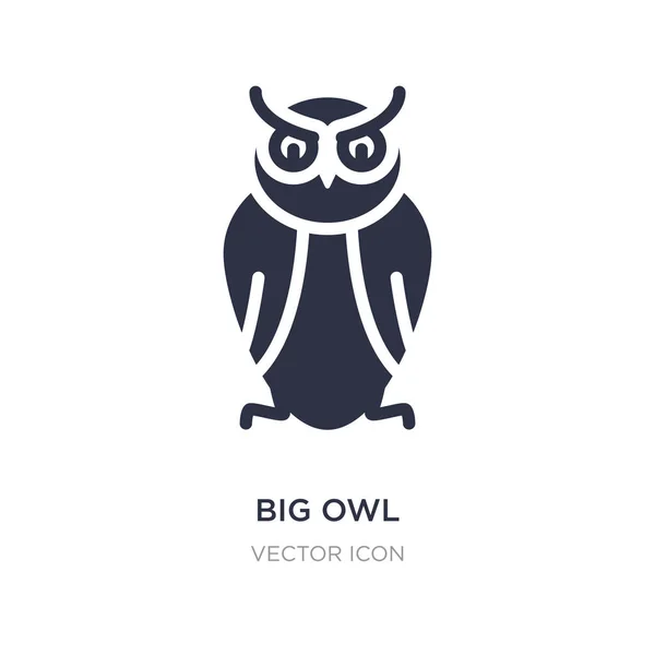 Big owl icon on white background. Simple element illustration fr — Stock Vector
