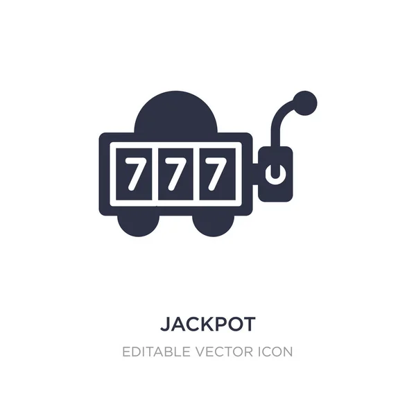 Icono de jackpot sobre fondo blanco. Elemento simple ilustración fr — Vector de stock