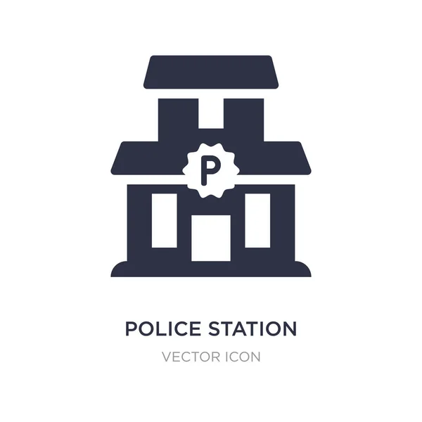 Icono de la estación de policía sobre fondo blanco. Elemento simple illustra — Vector de stock