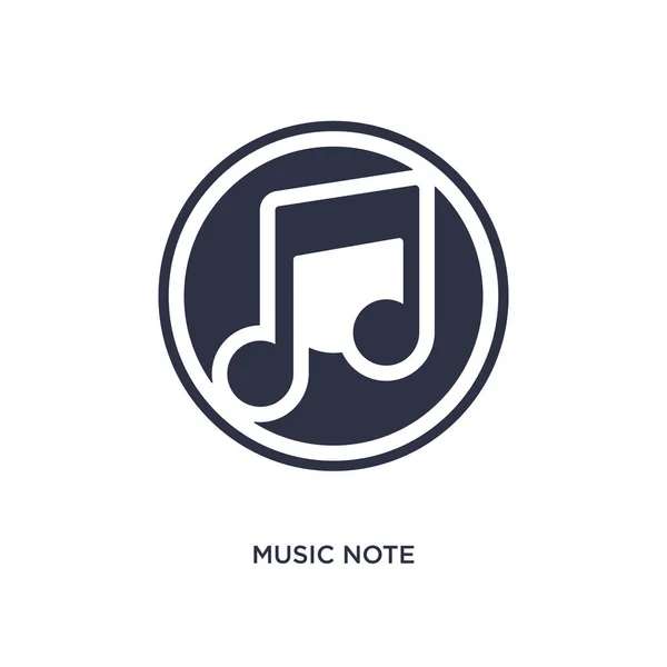 Muzieknoot icoon op witte achtergrond. Eenvoudige element illustratie — Stockvector