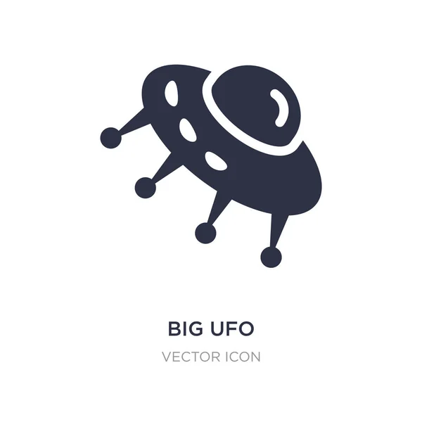 Big ufo icon on white background. Simple element illustration fr — Stock Vector