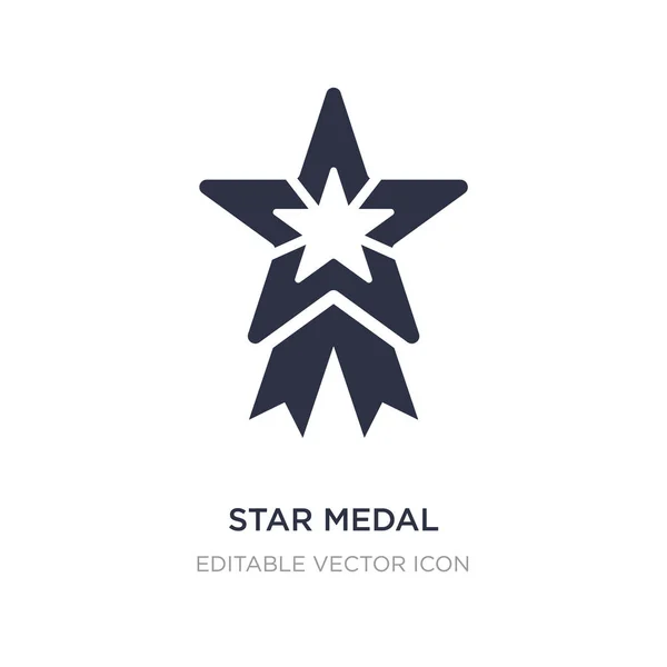 Ícone de medalha de estrela no fundo branco. Ilustração do elemento simples — Vetor de Stock