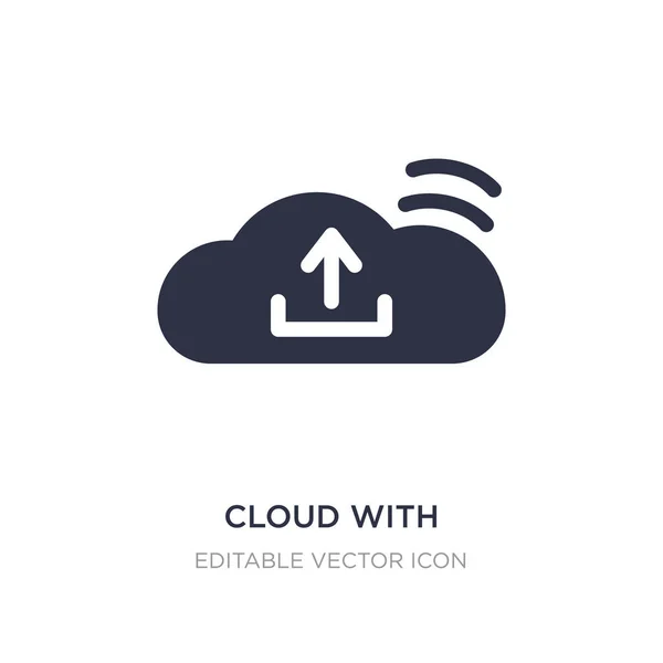 Wolke mit Verbindungssymbol auf weißem Hintergrund. einfaches Element i — Stockvektor