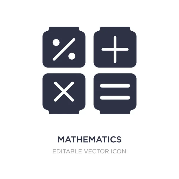 mathematics icon on white background. Simple element illustratio