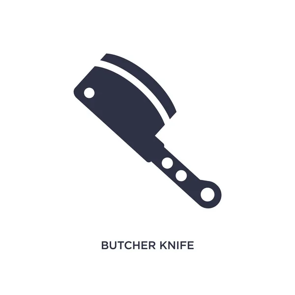 Cuchillo carnicero icono sobre fondo blanco. Elemento simple illustrat — Archivo Imágenes Vectoriales