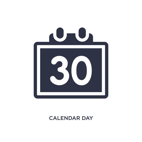 Giorno del calendario trenta icona su sfondo bianco. Elemento semplice ill — Vettoriale Stock