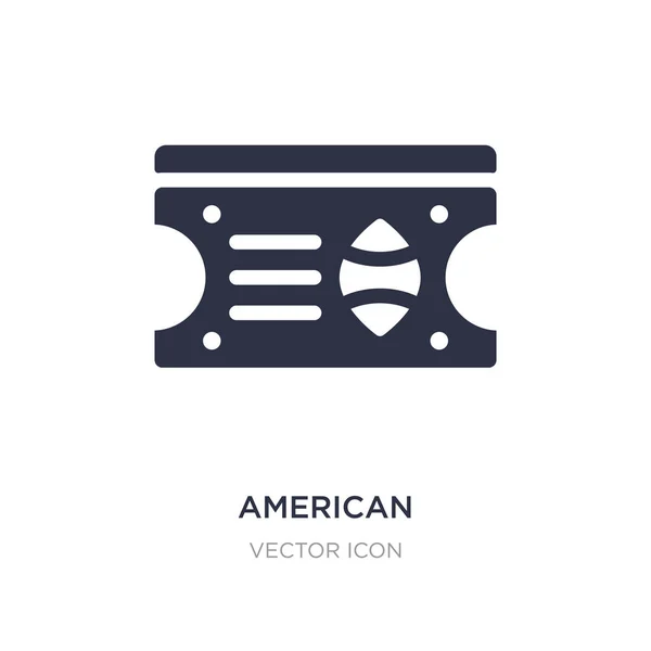 american football ticket icon on white background. Simple elemen