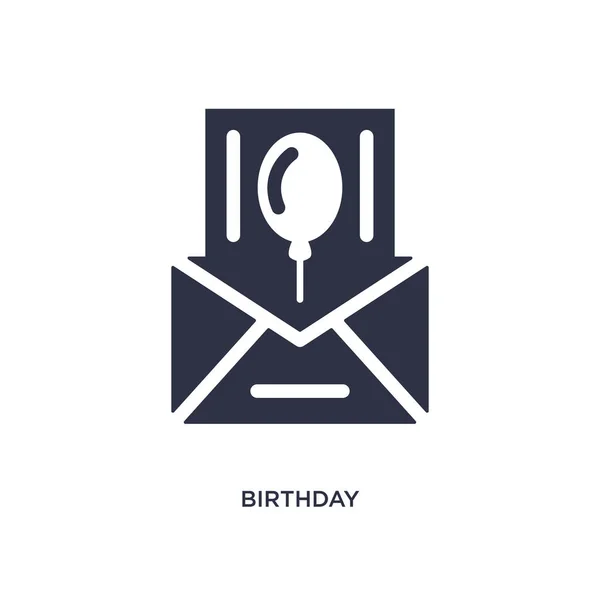 Icono de invitación de cumpleaños sobre fondo blanco. Elemento simple enfermo — Vector de stock