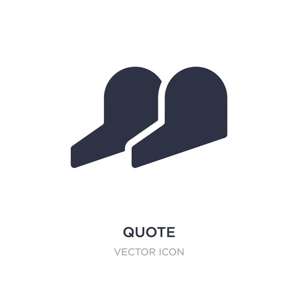 Zitat-Symbol auf weißem Hintergrund. einfache Elementillustration aus — Stockvektor