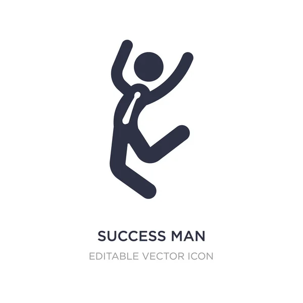 Ícone de homem de sucesso no fundo branco. Elemento simples ilustratio — Vetor de Stock