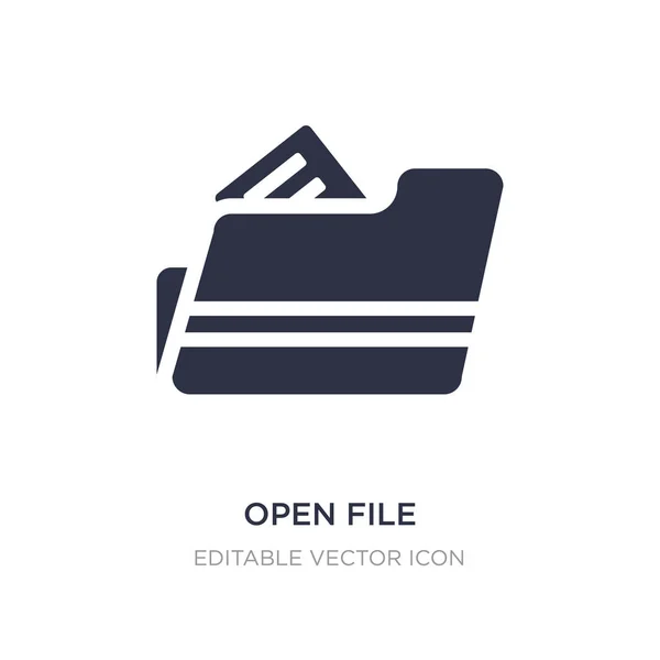 Datei-Symbol auf weißem Hintergrund öffnen. einfache Elementillustration — Stockvektor