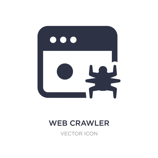 Web-Crawler-Symbol auf weißem Hintergrund. einfaches Element illustratio — Stockvektor