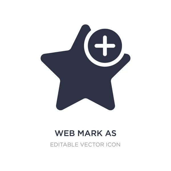 Marca web como icono favorito de la estrella sobre fondo blanco. Elemento simple — Vector de stock